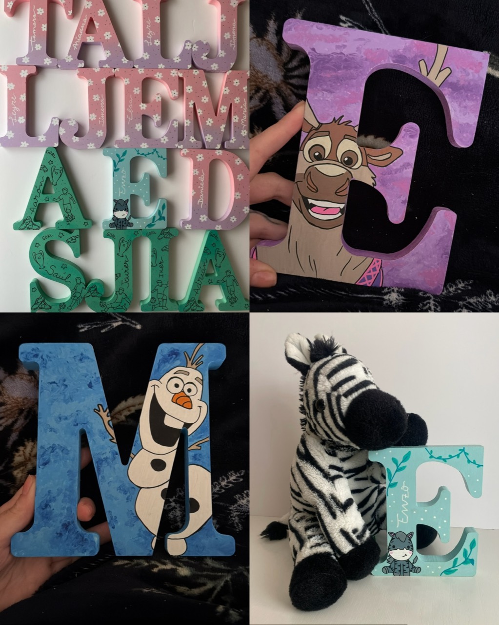 Selección de letras de madera personalizadas